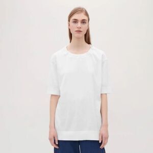 COS White Oversize Knit Top